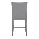 Gray Wood Upholstered Counter Stools, Set of 2