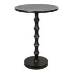 Black Metal Bamboo Accent Table