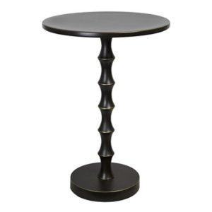 Black Metal Bamboo Accent Table