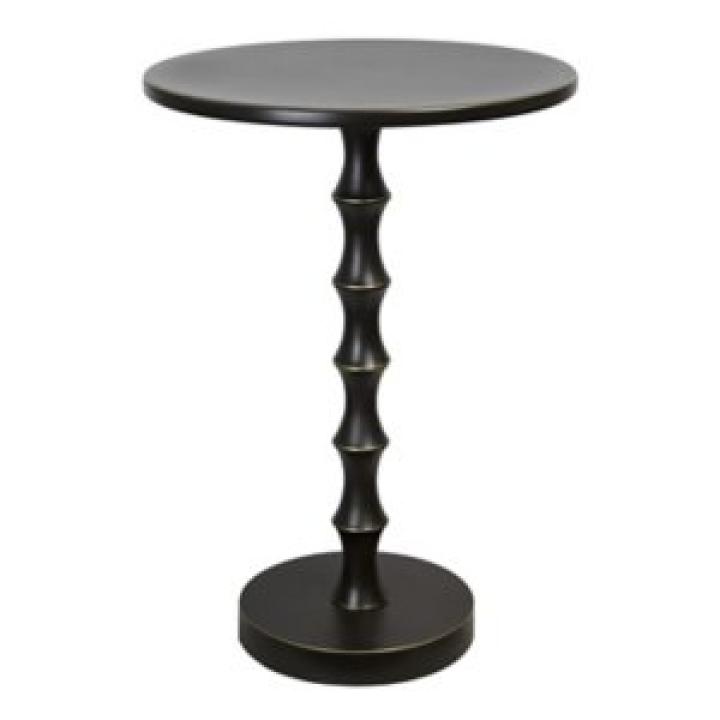 Black Metal Bamboo Accent Table