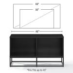 Black Metal Record Storage Media Console