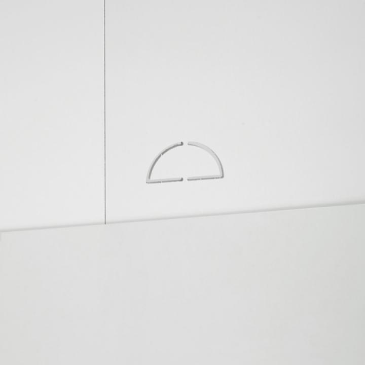 White & Gold Storage Cabinet