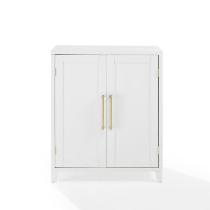 White & Gold Storage Cabinet