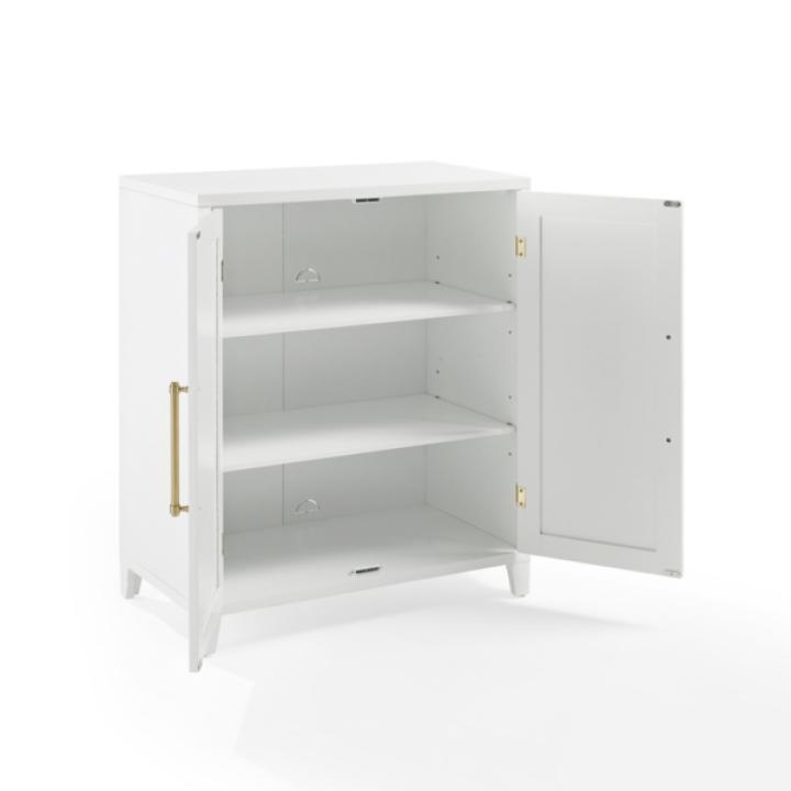 White & Gold Storage Cabinet
