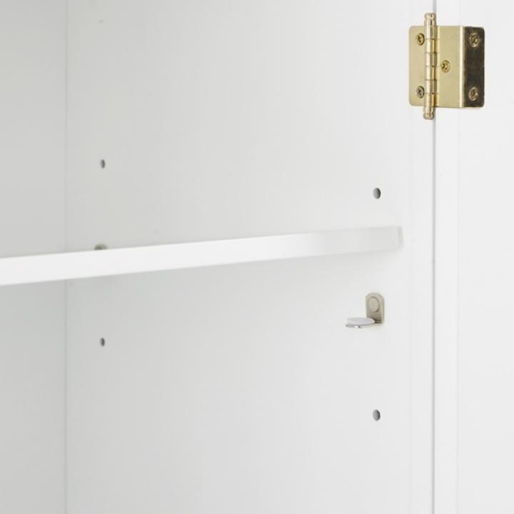 White & Gold Storage Cabinet