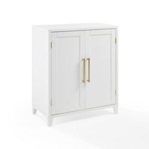 White & Gold Storage Cabinet