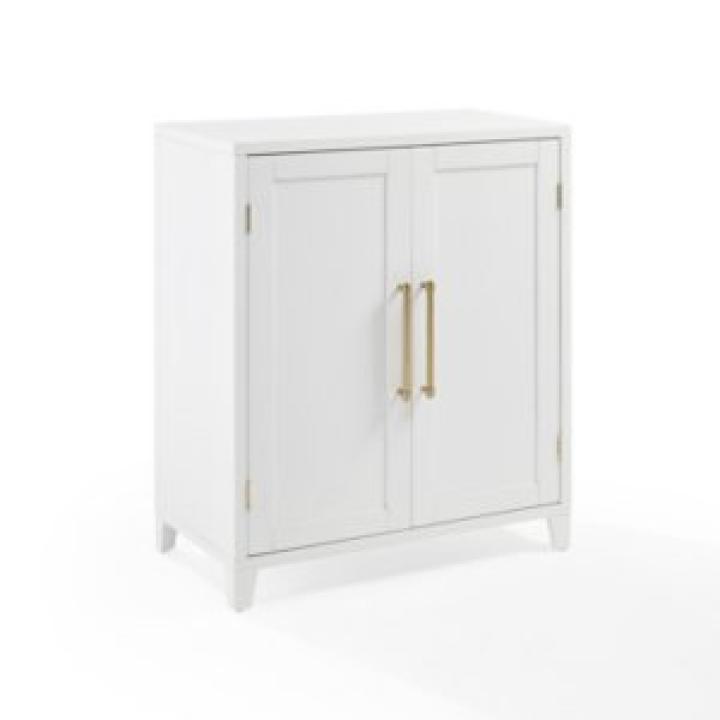 White & Gold Storage Cabinet