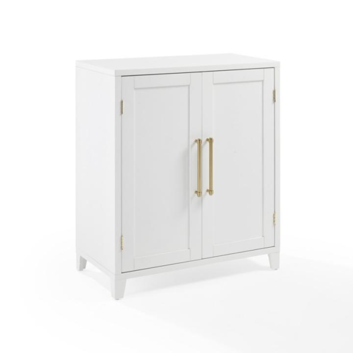 White & Gold Storage Cabinet