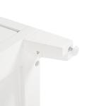 White & Gold Glass Door Storage Cabinet