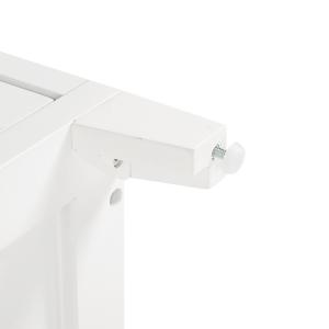 White & Gold Glass Door Storage Cabinet