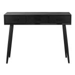 Black Mid-Century Modern 3-Drawer Console Table