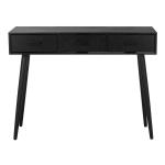 Black Mid-Century Modern 3-Drawer Console Table