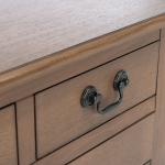 Brown Farmhouse 3-Drawer Console Table