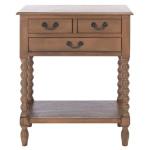 Brown Farmhouse 3-Drawer Console Table