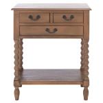 Brown Farmhouse 3-Drawer Console Table