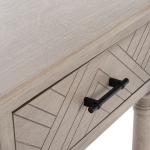 Greige Chevron 2-Drawer Console Table