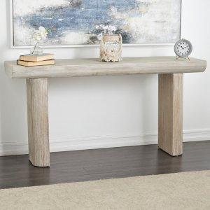 Ivory Natural Wood Grain Console Table