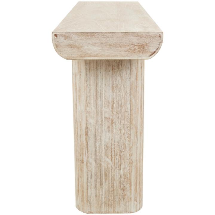 Ivory Natural Wood Grain Console Table
