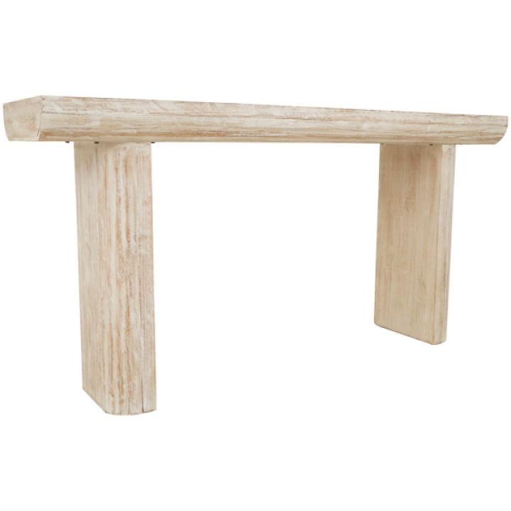 Ivory Natural Wood Grain Console Table