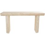 Ivory Natural Wood Grain Console Table