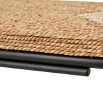 Natural Seagrass and Black Metal C-Table