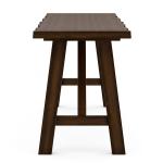 Dark Brown Wood Live Edge Bench