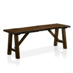 Dark Brown Wood Live Edge Bench
