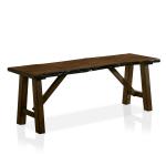 Dark Brown Wood Live Edge Bench