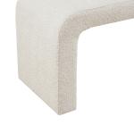 Cream Boucle Waterfall Bench