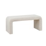 Cream Boucle Waterfall Bench