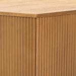 Natural Fluted Hexagon Coffee Table