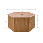 Natural Fluted Hexagon Coffee Table