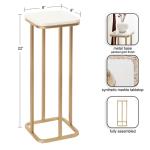 Gold and White Credele Accent Table