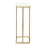 Gold and White Credele Accent Table