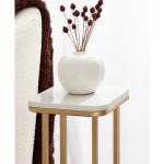 Gold and White Credele Accent Table