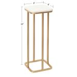Gold and White Credele Accent Table