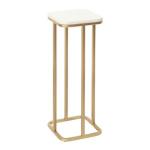 Gold and White Credele Accent Table