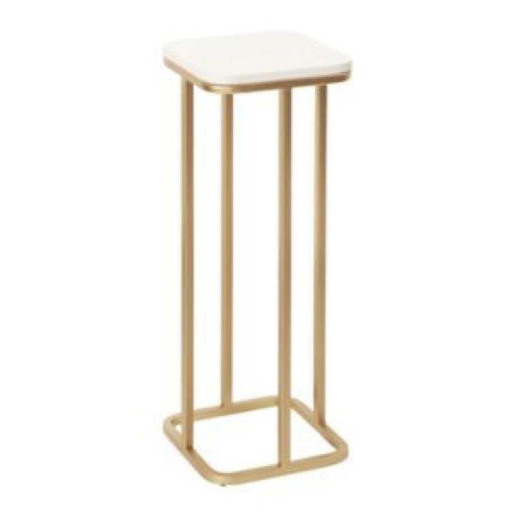 Gold and White Credele Accent Table
