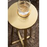 Round Zia Gold Metal Accent Table