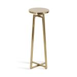 Round Zia Gold Metal Accent Table