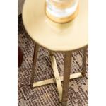 Round Zia Gold Metal Accent Table