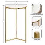 Round Gold Aguilar Accent Table