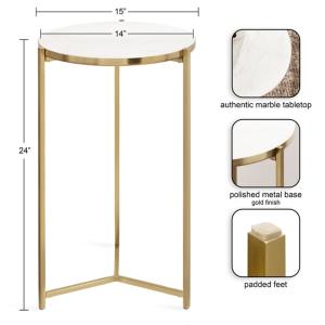 Round Gold Aguilar Accent Table