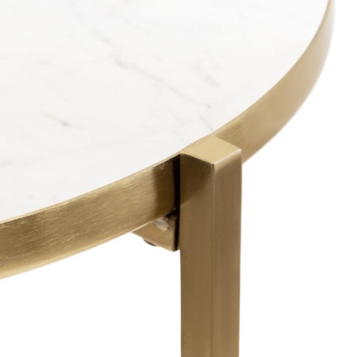 Round Gold Aguilar Accent Table
