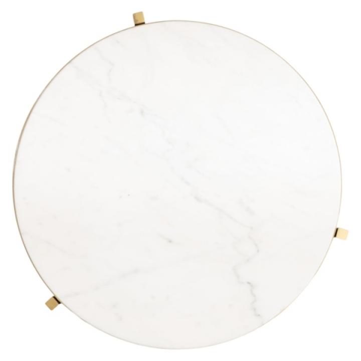 Round Gold Aguilar Accent Table