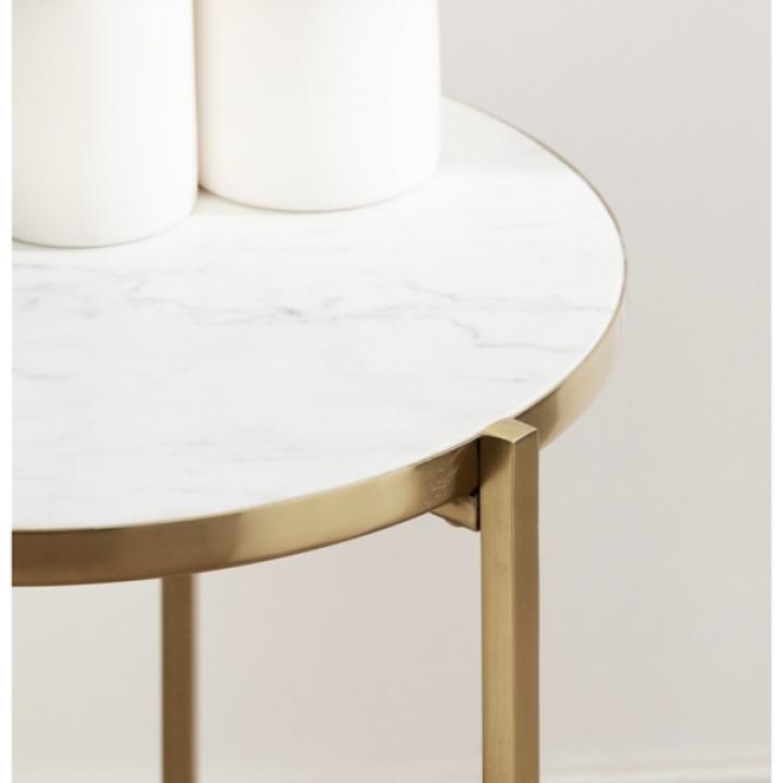 Round Gold Aguilar Accent Table