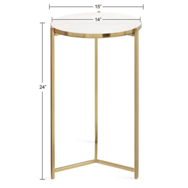 Round Gold Aguilar Accent Table