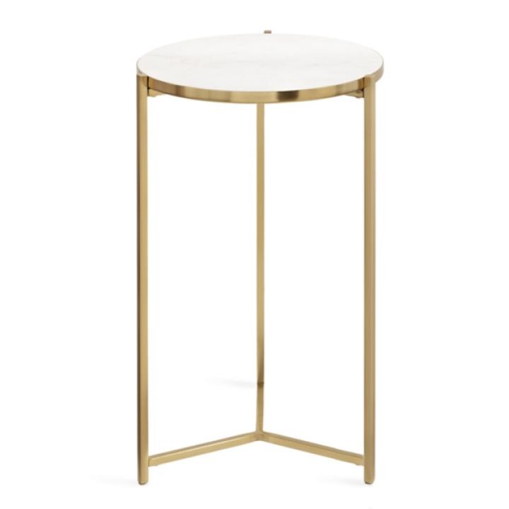 Round Gold Aguilar Accent Table