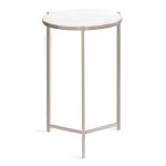 Round Silver Aguilar Accent Table