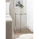 Round Silver Aguilar Accent Table